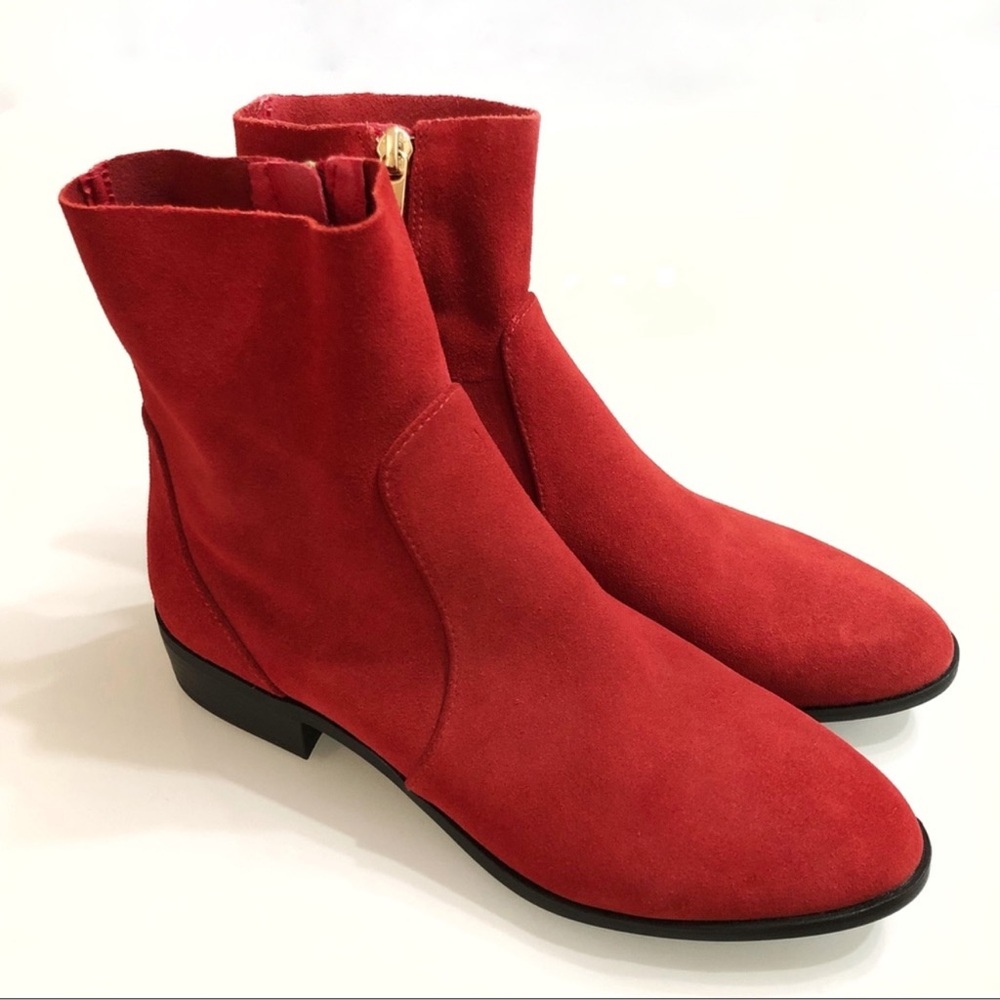 Red Ankle Boots - Topshop